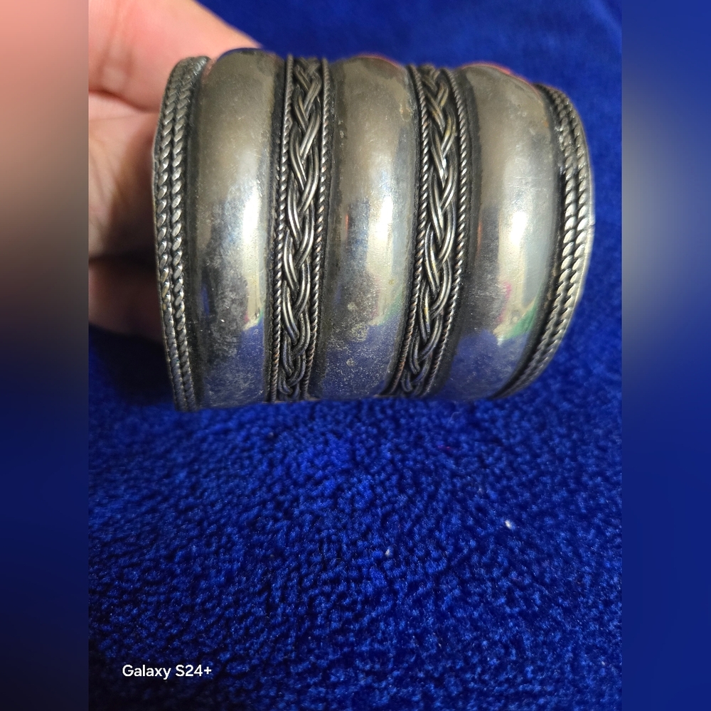 Bracelet manchette Metal Argente